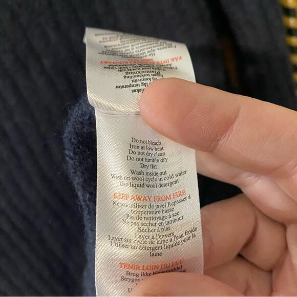 Molo Women's Navy Turtleneck Sweater Gertrude wool mohair blend danish scandi S - Picture 8 of 9